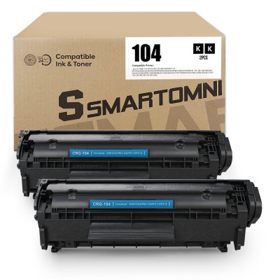 S SMARTOMNI Compatible Toner Cartridge for Canon 104 2-Pack